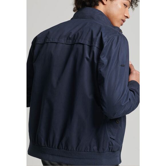 IDRIS ELBA X SUPERDRY Monogram Edition Full Zipper Bomber Jacket Blue Size Small - Picture 2 of 16